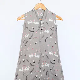 cocoon care Infants Grey Printed Cotton Baby Sleeping Bag-image-19