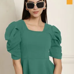 Metronaut Women Pack of 2 Puff Sleeve Peplum Top-picture-40