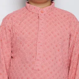 Aj DEZInES Boys Embroidered Regular Thread Work Kurta with Salwar image 2