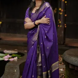 CaniBani Woven Design Zari Banarasi Saree image 2