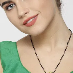 VAMA Gold-Plated Artificial Beads Mangalsutra image 2