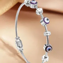 DIVASTRI Silver-Plated Bangle-Style Antique Bracelet-picture-24