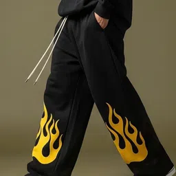 CLOTH N CODE Men Printed Relaxed Straight Fit Trousers image 3