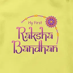 THE PRINT PLATTER Infants Raksha Bandhan Printed Cotton Envelope Neck Bodysuit image 2