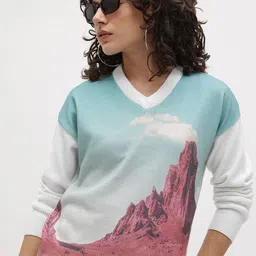 The Roadster Life Co. Women Self Design Pullover-picture-23