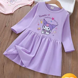 YK Girl Round Neck Long Sleeves Dress-image-27