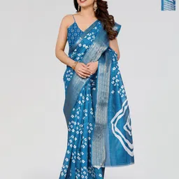 Moda Rapido Pack Of 2 Printed Zari Bandhani Saree-picture-29
