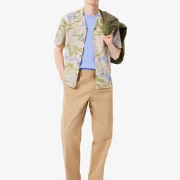 Lacoste Abstract Printed Spread Collar Cotton Relaxed Fit Shirt image 2