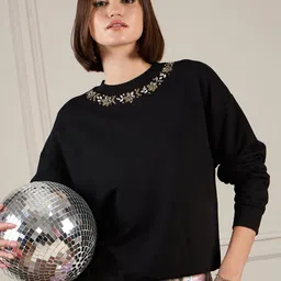 SASSAFRAS Women Embroidered Sweatshirt-picture-34