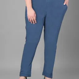 Comfort Lady Women Plus Size Solid Mid-Rise Casual Regular Trouser-picture-14