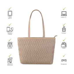 Metro Women Textured Structured Shoulder Bag image 4