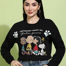 SAFFE Women Printed Round Neck Long Sleeves Sweatshirt-picture-18