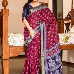 KALINI Ethnic Motifs Zari Bagh Saree image 1