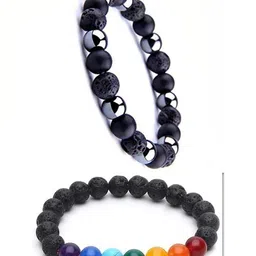 Bilqis Set Of 2 Artificial Beaded Elasticated Bracelets-image-54