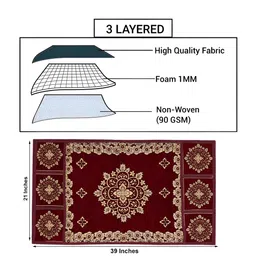 Dakshya Industries Set of 5 Printed Fridge Cover Mats image 2