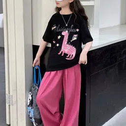 LULU & SKY Girls Printed T-shirt with Palazzos image 5