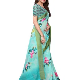 KALINI Floral Printed Saree image 4