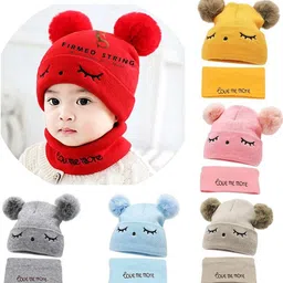 FIRMED STRING Unisex Kids Embroidered Woollen Beanie image 2