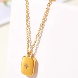 Tipsy closet Women Gold-Plated AD Star Shaped Necklace Pendant Chain-picture-23