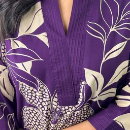 Piludi Floral Printed V-Neck Straight Kurta With Palazzo image 4