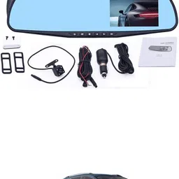 lovmoto Universal For Car Dual Lens Dvr Dash Camera 4.3inch Rearview Mirror For KU-GA Universal For Car Dual Lens Dvr Dash Camera 4.3inch Rearview Mirror For KU-GA Parking Sensor image 1