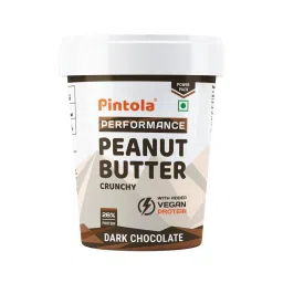 Pintola Dark Chocolate Performance Series Peanut Butter (Crunchy) | Vegan Protein | 26% Protein | High Protein & Source of Fiber-image-57