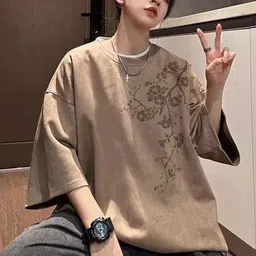 KPOP Women Floral Printed T-shirt image 1