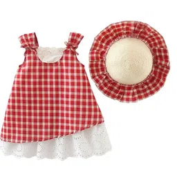 StyleCast x Revolte Checked Fit & Flare Mini Dress image 1