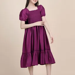 STARWORD Crepe Fit & Flare Midi Dress-image-29