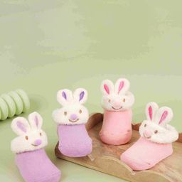 KICKS & CRAWL Infants Girls Pack Of 2 Bunny Patterned Ankle-Length Socks-picture-11