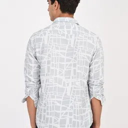 MYLANA Abstract Printed Classic Slim Fit Casual Shirt image 5