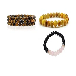 Divine souvenirs Set Of 5 Unisex Artificial Beaded Elasticated Bracelet-picture-20