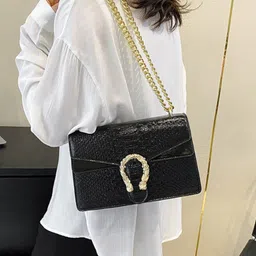 StyleCast Embellished PU Structured Sling Bag image 2