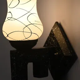 1ST TIME Black & White Solid Glass Traditional Cylinder Wall Lamps Wall Lamps image 4