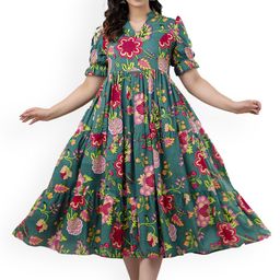 Charnest Floral Printed Fit and Flare Kurta-picture-16