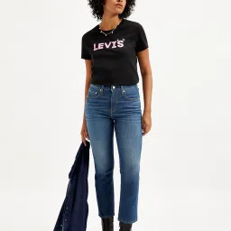 levi's Women's 724 Blue Straight Fit High Rise Jeans image 2