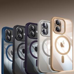 Luxury Kase Transparent iPhone 16 Impact Resistant Back Case with Shockproof Bumper-picture-0