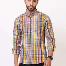 MODERNITY Men Comfort Slim Fit Checked Casual Shirt-image-17