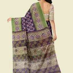 The Chennai Silks Ethnic Motifs Printed Pure Cotton Gadwal Saree image 3