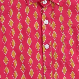 The Magic Wand Boys Geometric Printed Cotton Kurta with Pyjamas image 4