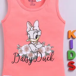 Biskid Peach Printed Cotton Tops-picture-28