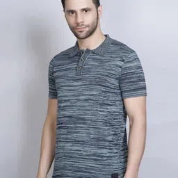 PULAKIN Abstract Printed Polo Collar Pure Cotton T-Shirt image 4