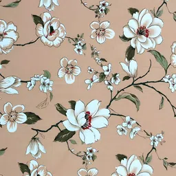 SWAYAM Beige & White 6 Pieces Floral Printed Cotton Diwan Set image 4