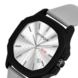 Provogue Men Brass Dial & Wrap Around Straps Analogue Watch PR-GSQ024-SLV-GRY image 3