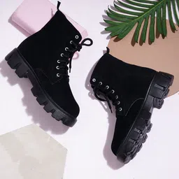 Killer Women Round Toe Lace Up Boots-picture-19