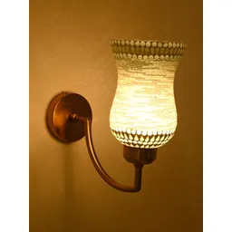 1ST TIME White Printed Metal Traditional Rectangle Shaped Wall Lamp image 4