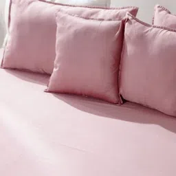 Zarf Pink 350 TC Egyptian Cotton King Bedsheet with 2 Pillow Covers image 3