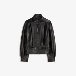 Bershka Women 80s leather effect jacket Bomber Jacket image 4