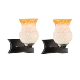 Somil Premium Designer Glass Wall / Night Lamp Elegant & Stylish Dcor Accent for Modern Interiors, color- White, Yellow, Size:- 17 X 24.5 X 26 CM-picture-36
