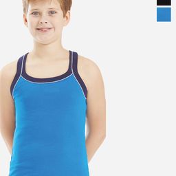 Bodycare Kids Boys Pack Of 2 Soft Breathable Cotton Rib Vests KGA2014BLKGR-83-picture-7